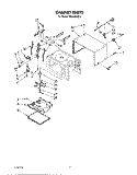 CABINET Diagram and Parts List for MW1200XS1  Whirlpool Microwave