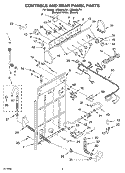 CONTROLS AND REAR PANEL Diagram and Parts List for LSQ9665JQ4  Whirlpool Washer