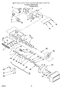MOTOR AND ICE CONTAINER Diagram and Parts List for KSSP42QJS00  KitchenAid Refrigerator
