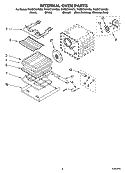 INTERNAL OVEN PARTS Diagram and Parts List for YKEBC107KW0  KitchenAid Wall Oven