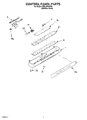 CONTROL PANEL PARTS Diagram and Parts List for KSSC36QKS02  KitchenAid Refrigerator