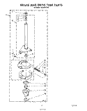 BRAKE AND DRIVE TUBE Diagram and Parts List for LA5300XTW0  Whirlpool Washer