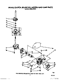 BRAKE, CLUTCH, GEARCASE, MOTOR & PUMP Diagram and Parts List for KAWE564WAL1  KitchenAid Washer