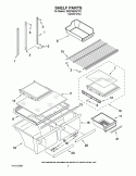 SHELF PARTS Diagram and Parts List for GR2FHMXVY03  Whirlpool Refrigerator