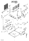 UNIT PARTS Diagram and Parts List for 8GT9FTKXST01  Whirlpool Refrigerator