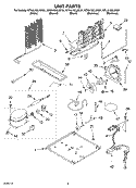 UNIT Diagram and Parts List for KTRA19ELWH01  KitchenAid Refrigerator