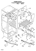 LINER PARTS Diagram and Parts List for ET8AHMXPQ00  Whirlpool Refrigerator