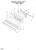 CONTROL PANEL, LITERATURE Diagram and Parts List for KEBI141BWH2  KitchenAid Wall Oven