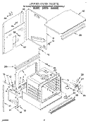 UPPER OVEN Diagram and Parts List for KEBS208BBL1  KitchenAid Wall Oven