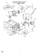 OVEN INTERIOR, LITERATURE Diagram and Parts List for MT1066XBB0  Whirlpool Microwave