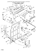 CONTROLS AND REAR PANEL Diagram and Parts List for LSQ9600JT0  Whirlpool Washer