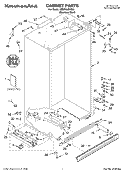 CABINET PARTS Diagram and Parts List for KSSP36QKS02  KitchenAid Refrigerator