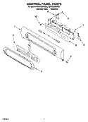 CONTROL PANEL PARTS Diagram and Parts List for KEHV309PMT00  KitchenAid Microwave Oven Combo