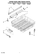 UPPER RACK AND TRACK PARTS Diagram and Parts List for KUDK03ITBT0  KitchenAid Dishwasher