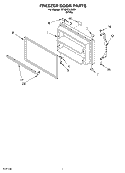 FREEZER DOOR Diagram and Parts List for RT18HDXJW01  Roper Refrigerator