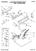 TOP AND CONSOLE, LIT/OPTIONAL Diagram and Parts List for TGDS680BW2  Estate Dryer