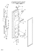 FREEZER DOOR Diagram and Parts List for ED25GWXEW00  Whirlpool Refrigerator