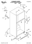 CABINET PARTS Diagram and Parts List for ET8FTEXST00  Whirlpool Refrigerator