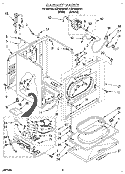 CABINET Diagram and Parts List for LGP6848AN1  Whirlpool Dryer