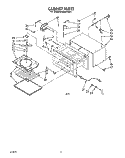 CABINET Diagram and Parts List for MW3601XW1  Whirlpool Microwave