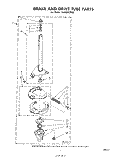 BRAKE AND DRIVE TUBE Diagram and Parts List for LA3400XPW3  Whirlpool Washer