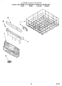 LOWER RACK Diagram and Parts List for KUDR25SHBT0  KitchenAid Dishwasher