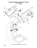 CONTROLS AND WATER INLET PARTS Diagram and Parts List for WTW4700YQ0  Whirlpool Washer