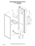 REFRIGERATOR DOOR PARTS Diagram and Parts List for 6GD25DCXHS15  Whirlpool Refrigerator