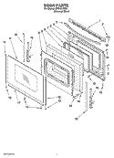 DOOR PARTS Diagram and Parts List for SF272LXTD0  Whirlpool Range