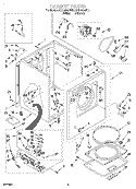 CABINET Diagram and Parts List for RGL4634BW3  Roper Dryer