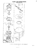 PUMP AND MOTOR Diagram and Parts List for DU3016XR0  Whirlpool Dishwasher