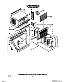 CABINET Diagram and Parts List for ACQ214XX0  Whirlpool Air Conditioner