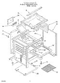 OVEN Diagram and Parts List for FGP320YW2  Roper Range