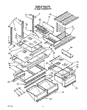 SHELF, LIT/OPTIONAL Diagram and Parts List for KTRS20KXAL10  KitchenAid Refrigerator