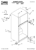 CABINET PARTS Diagram and Parts List for TT16DKXSQ01  Estate Refrigerator