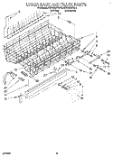 UPPER RACK AND TRACK Diagram and Parts List for KUDA230YAL2  KitchenAid Dishwasher