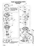 PUMP AND MOTOR Diagram and Parts List for KUDA23ZY1  KitchenAid Dishwasher
