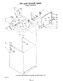 TOP AND CABINET , LITERATURE AND OPTIONAL Diagram and Parts List for LA6055XSW1  Whirlpool Washer