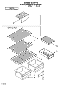 SHELF PARTS, OPTIONAL PARTS Diagram and Parts List for ET8BPKXKT01  Whirlpool Refrigerator