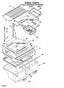 SHELF PARTS, OPTIONAL PARTS Diagram and Parts List for ET1MHEXRB02  Whirlpool Refrigerator