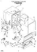 TUB ASSEMBLY Diagram and Parts List for DU920QWDQ2  Whirlpool Dishwasher