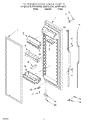 REFRIGERATOR DOOR Diagram and Parts List for KSRS27QGWH01  KitchenAid Refrigerator