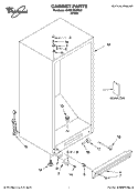 CABINET PARTS Diagram and Parts List for EV201NXMQ01  Whirlpool Freezer