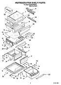 REFRIGERATOR SHELF PARTS Diagram and Parts List for KSBP25INSS02  KitchenAid Refrigerator