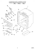 REFRIGERATOR LINER Diagram and Parts List for KBRS22KFWH0  Whirlpool Refrigerator
