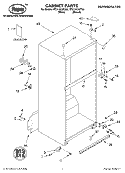 CABINET, LITERATURE Diagram and Parts List for RT21AKXKT02  Roper Refrigerator