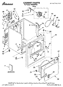 CABINET PARTS Diagram and Parts List for NED5500TQ0  Amana Dryer