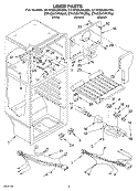 LINER Diagram and Parts List for ET4CSKYKZ00  Whirlpool Refrigerator