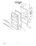 DOOR Diagram and Parts List for RV2099REW01  Roper Freezer
