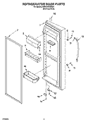 REFRIGERATOR DOOR PARTS Diagram and Parts List for KSRA22KNSS00  KitchenAid Refrigerator